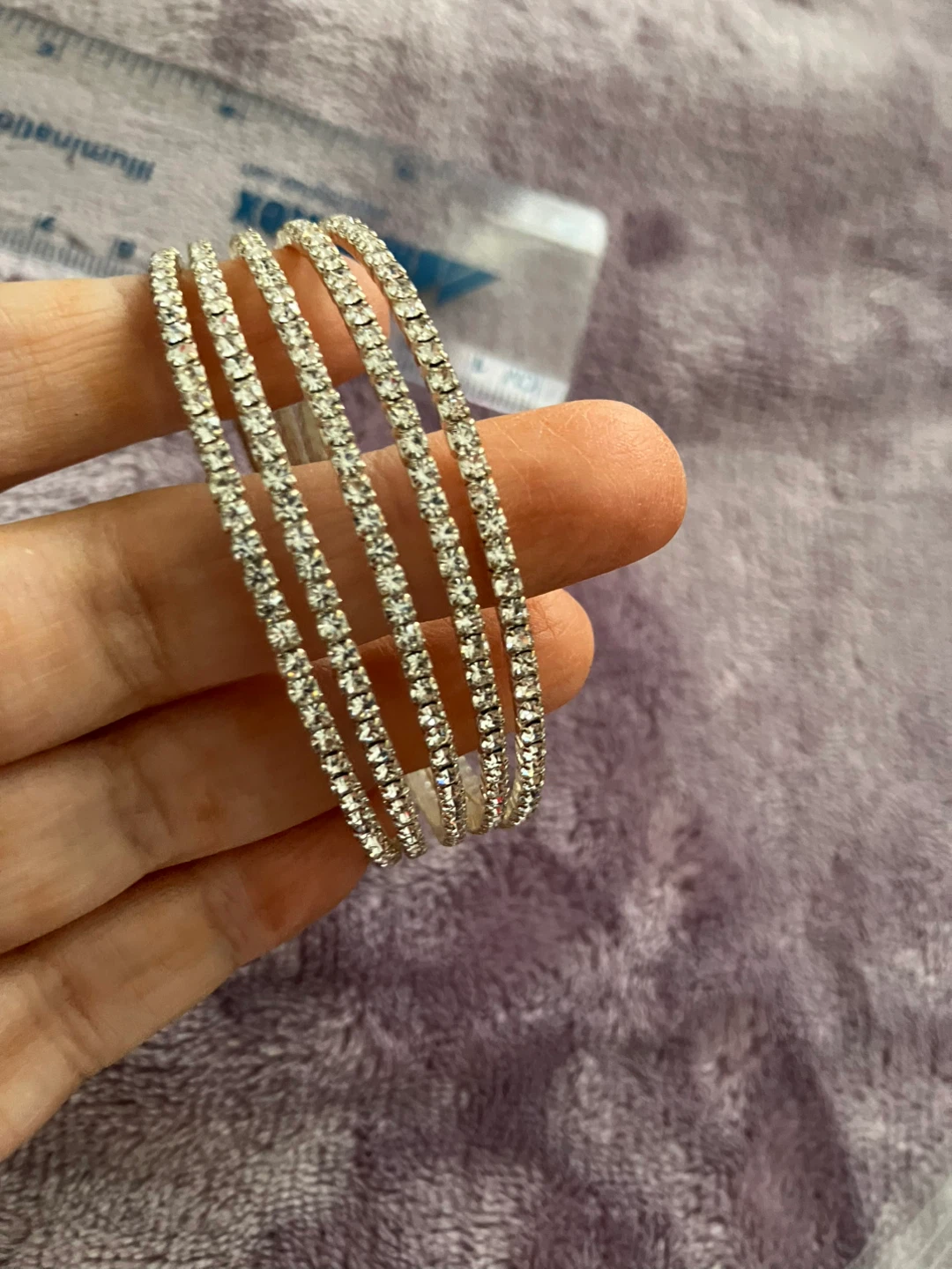 Sparkly silver-tone Bangle Bracelet