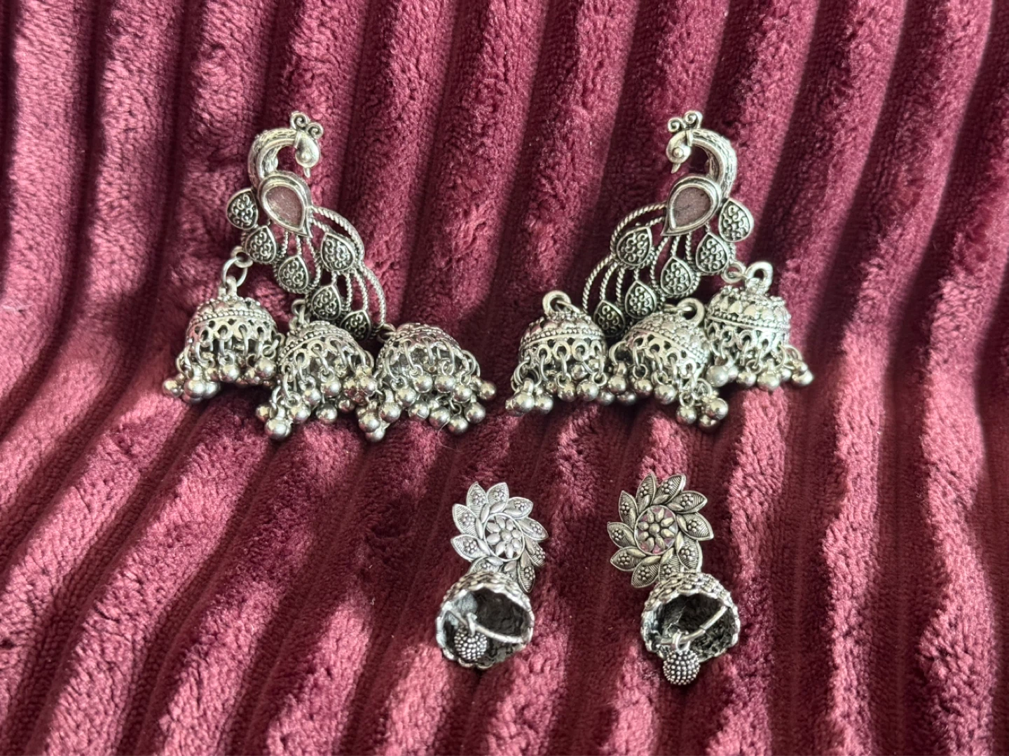 Peacock Design Jhumka Earrings