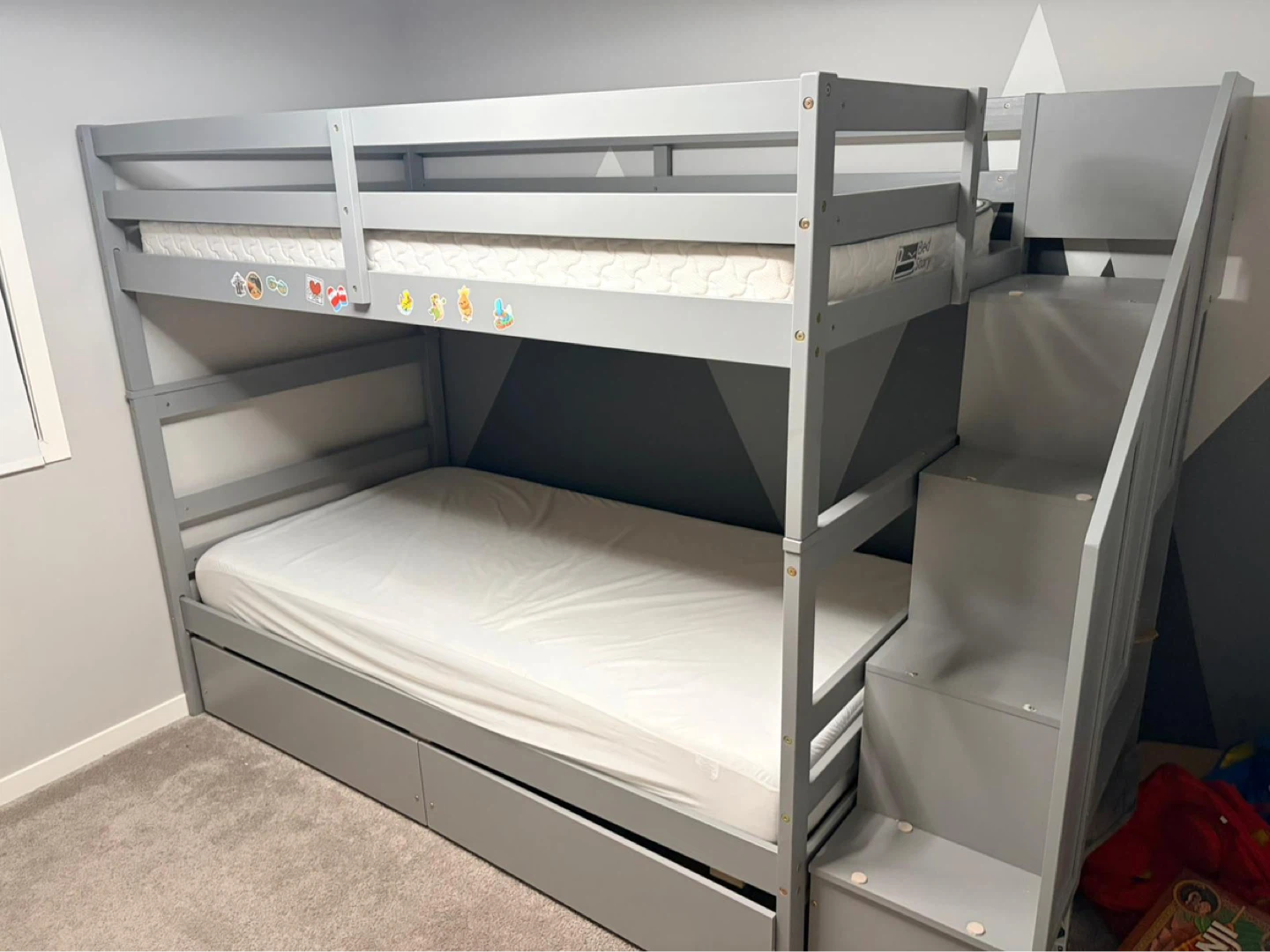 Twin Over Twin Bunk Bed with Drawers - Espresso