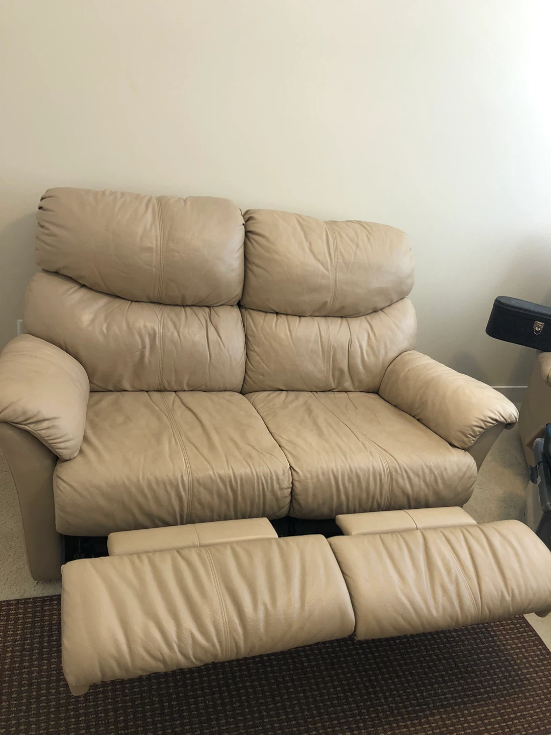 Leather Reclining Loveseat