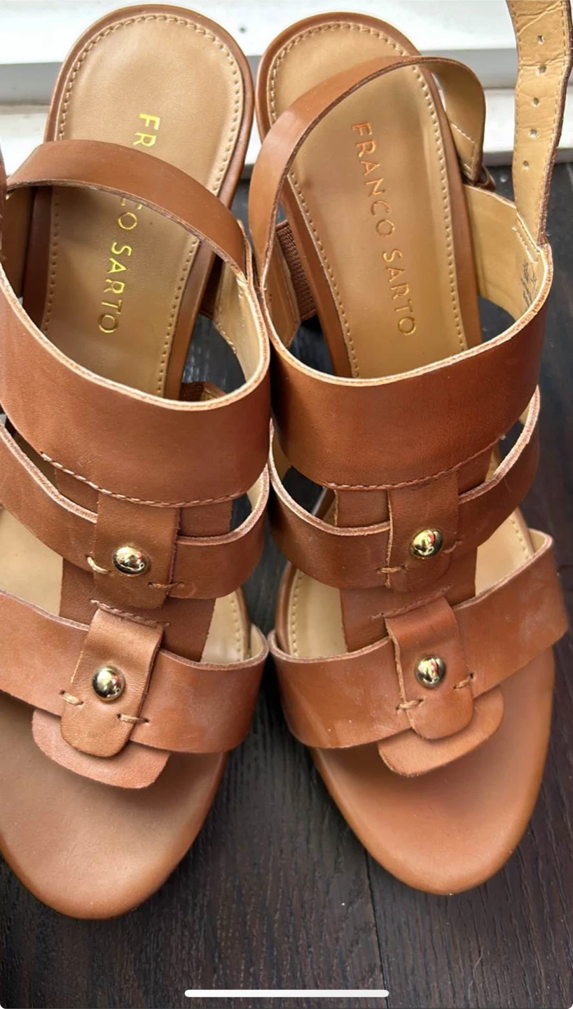 Leather Franco Sarto Women's Milena Platform Sandals - photo 3