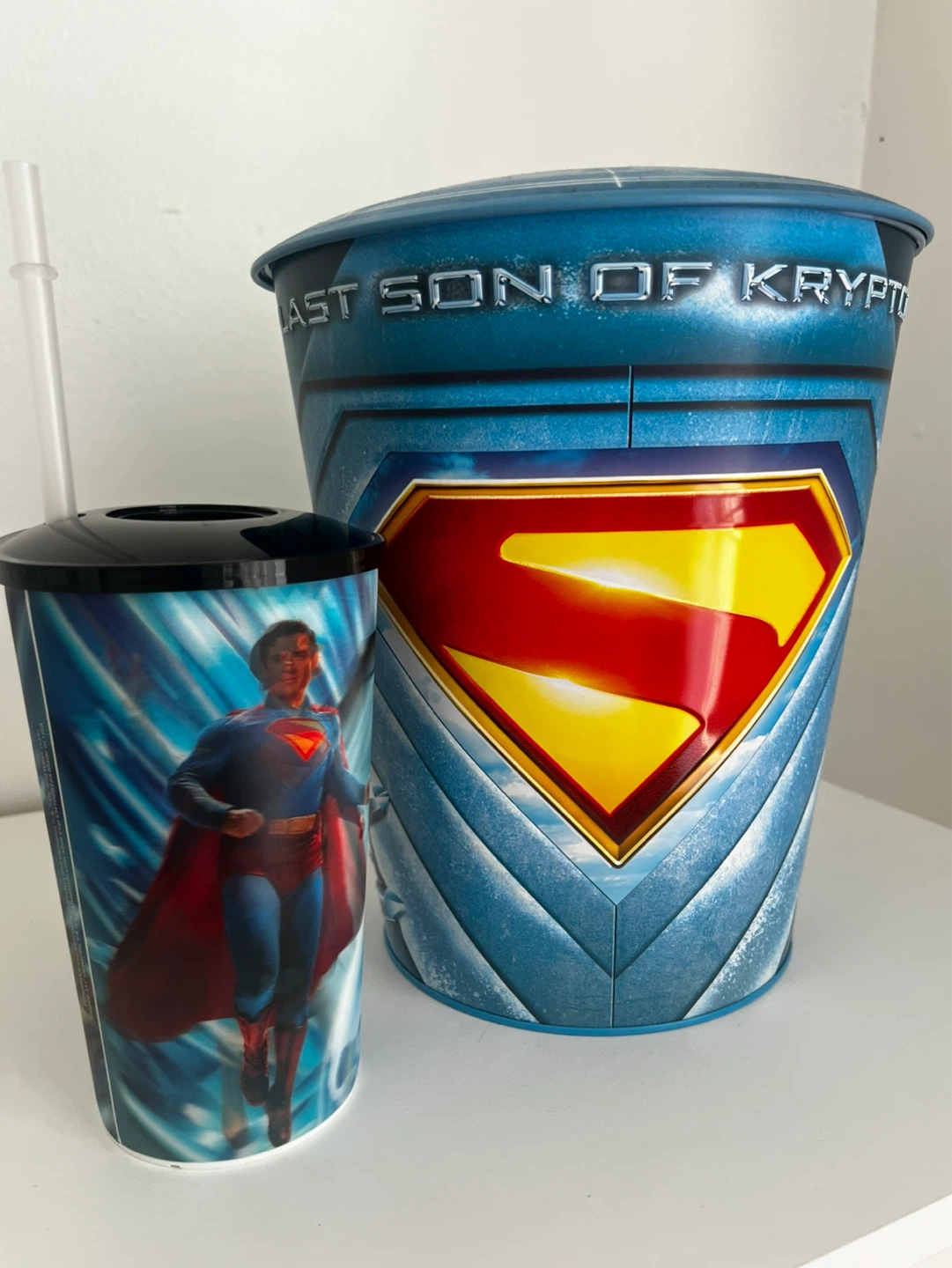 Superman "Last Son of Krypton" Tin Bucket and Tumbler Set