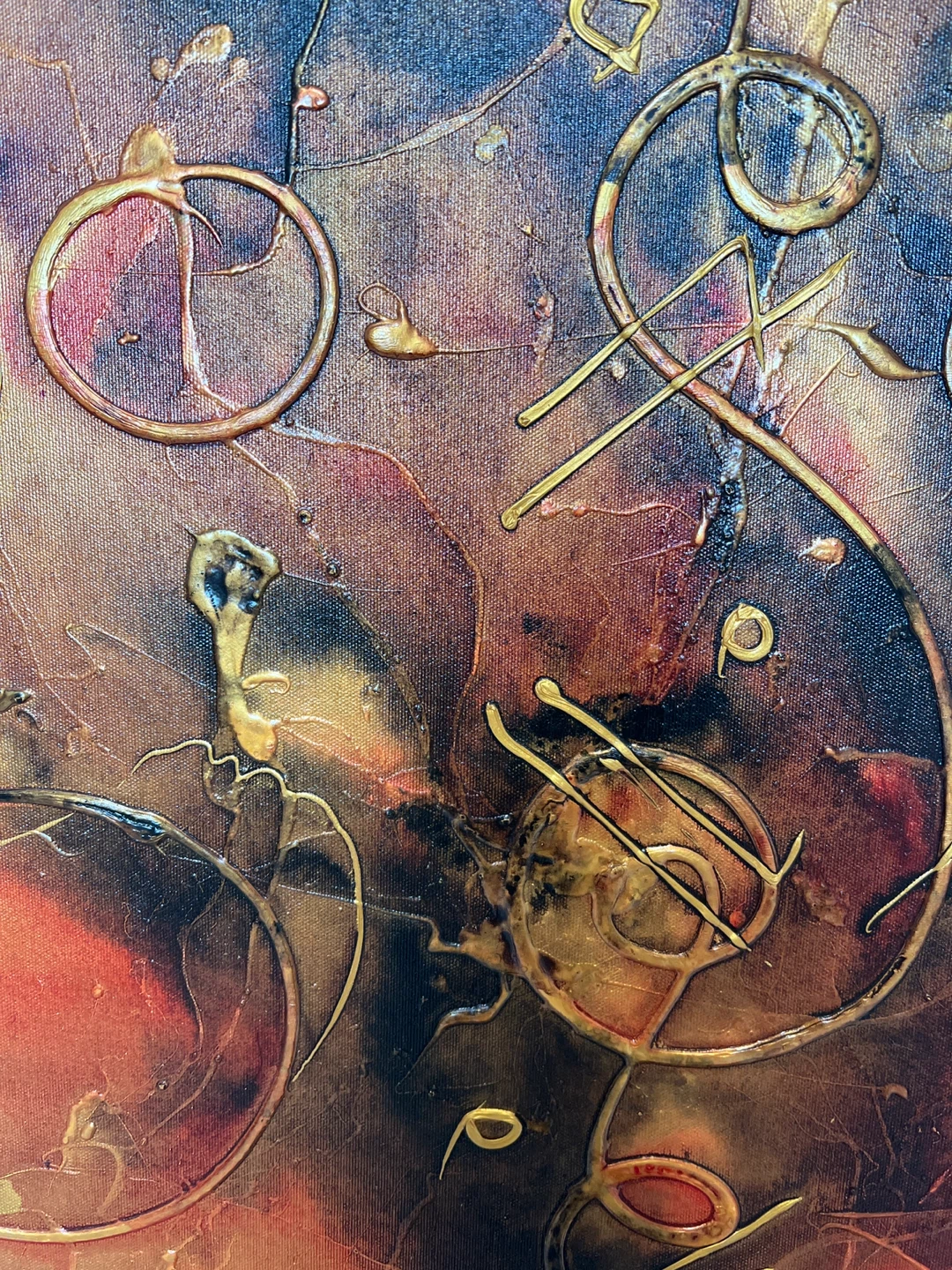 Abstract Mixed Media Painting - photo 3