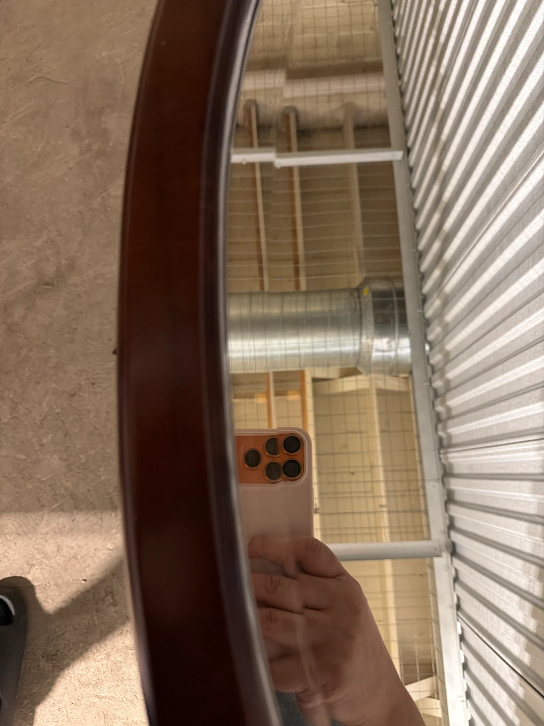 Oval Wood Framed Mirror - photo 3