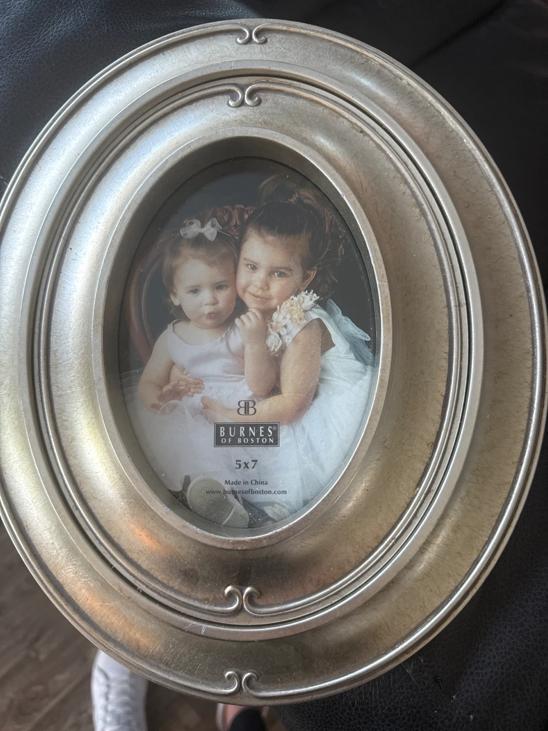 Burnes of Boston Silver Oval Picture Frame 5x7