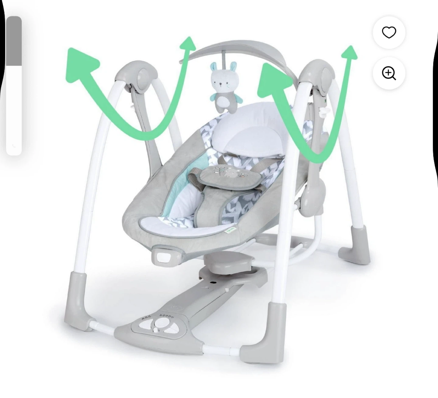 Ingenuity ConvertMe Swing-2-Seat Portable Swing - photo 3