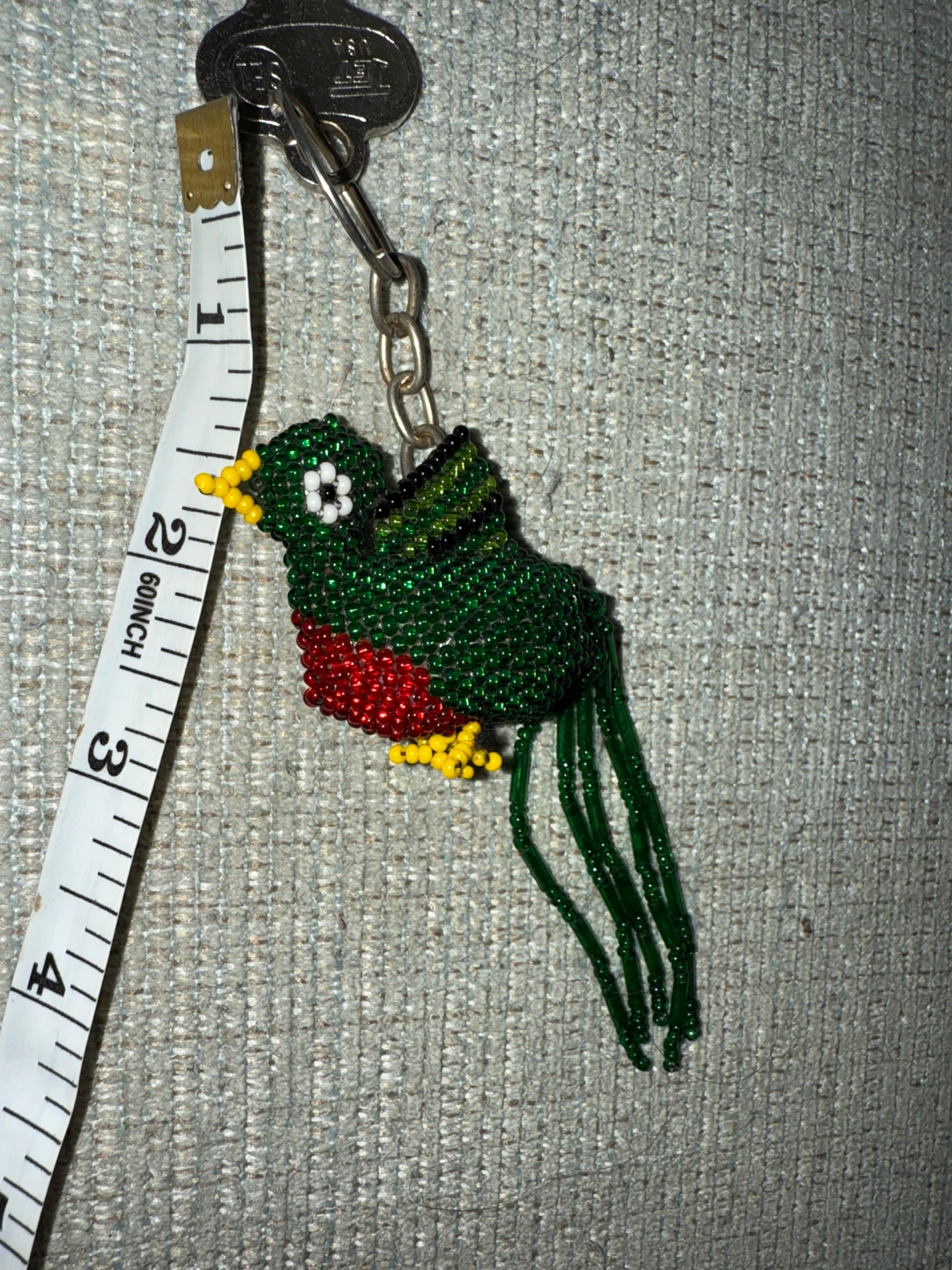 🌱 Beaded Hummingbird Keychain