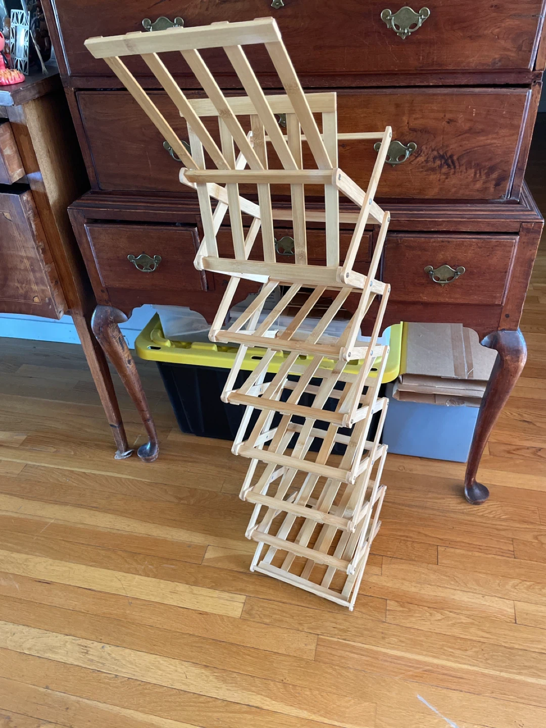 Bamboo Accordion Wine Rack - photo 2