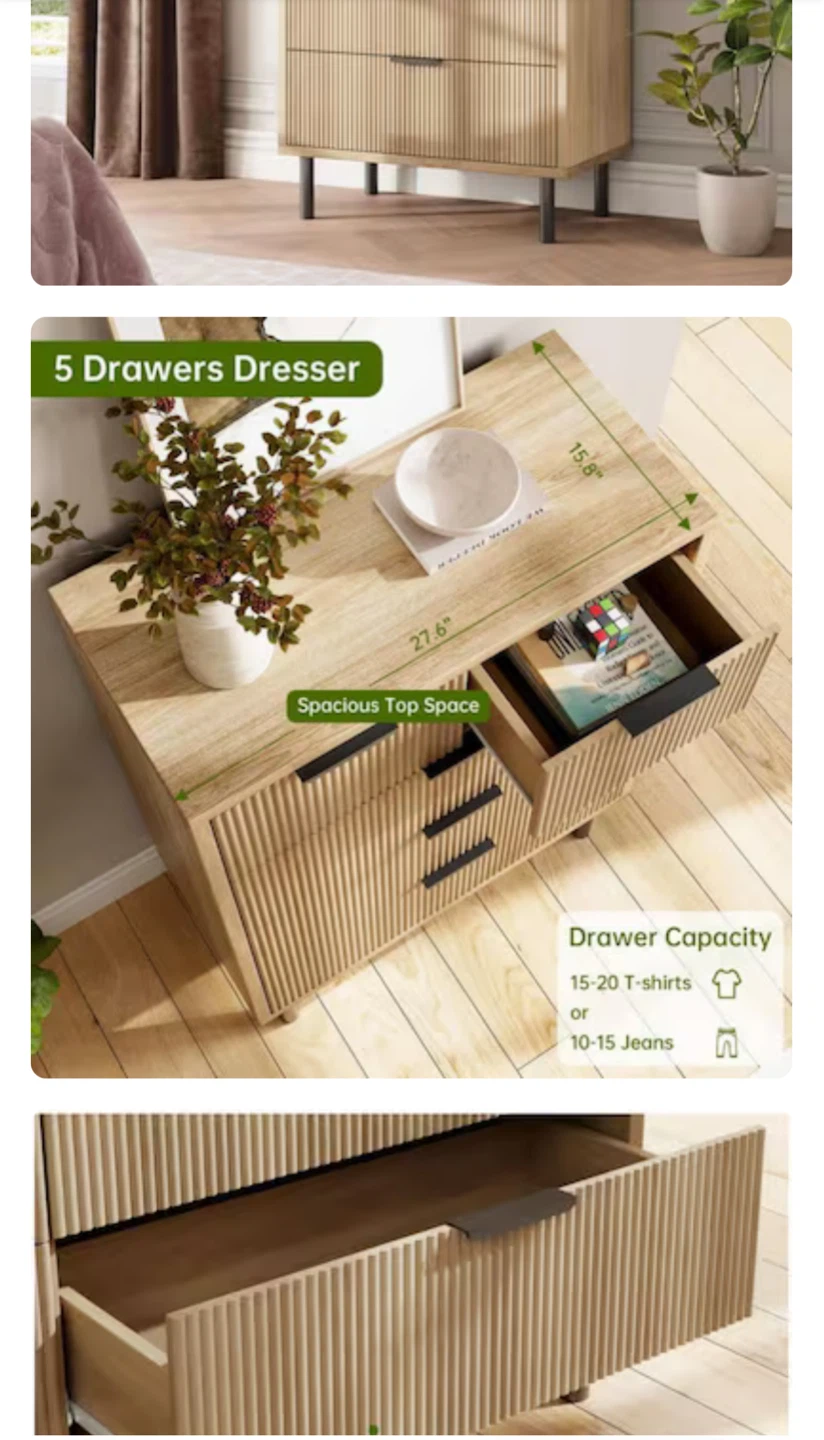 5 Drawer Dresser - photo 2