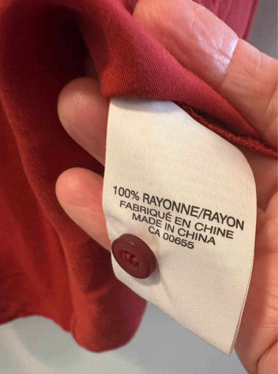SMARTSET Red Rayon Blouse XL 🌱 - photo 4