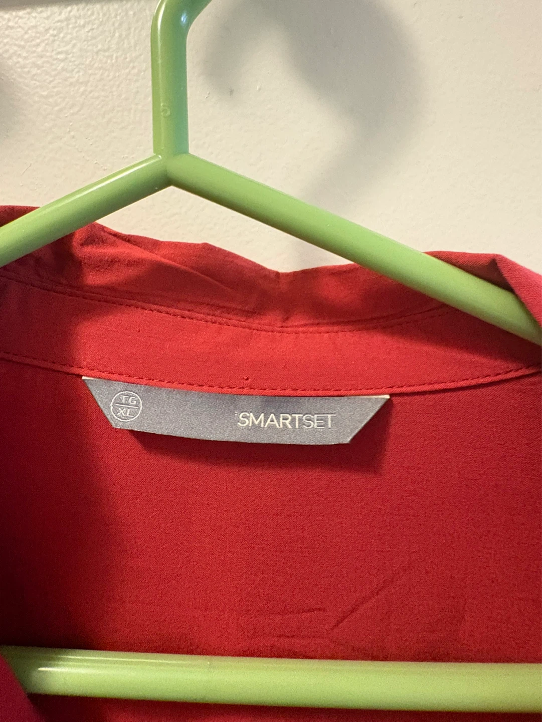 SMARTSET Red Rayon Blouse XL 🌱 - photo 3
