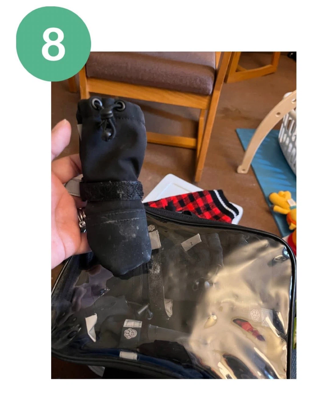 Black Waterproof dog boots