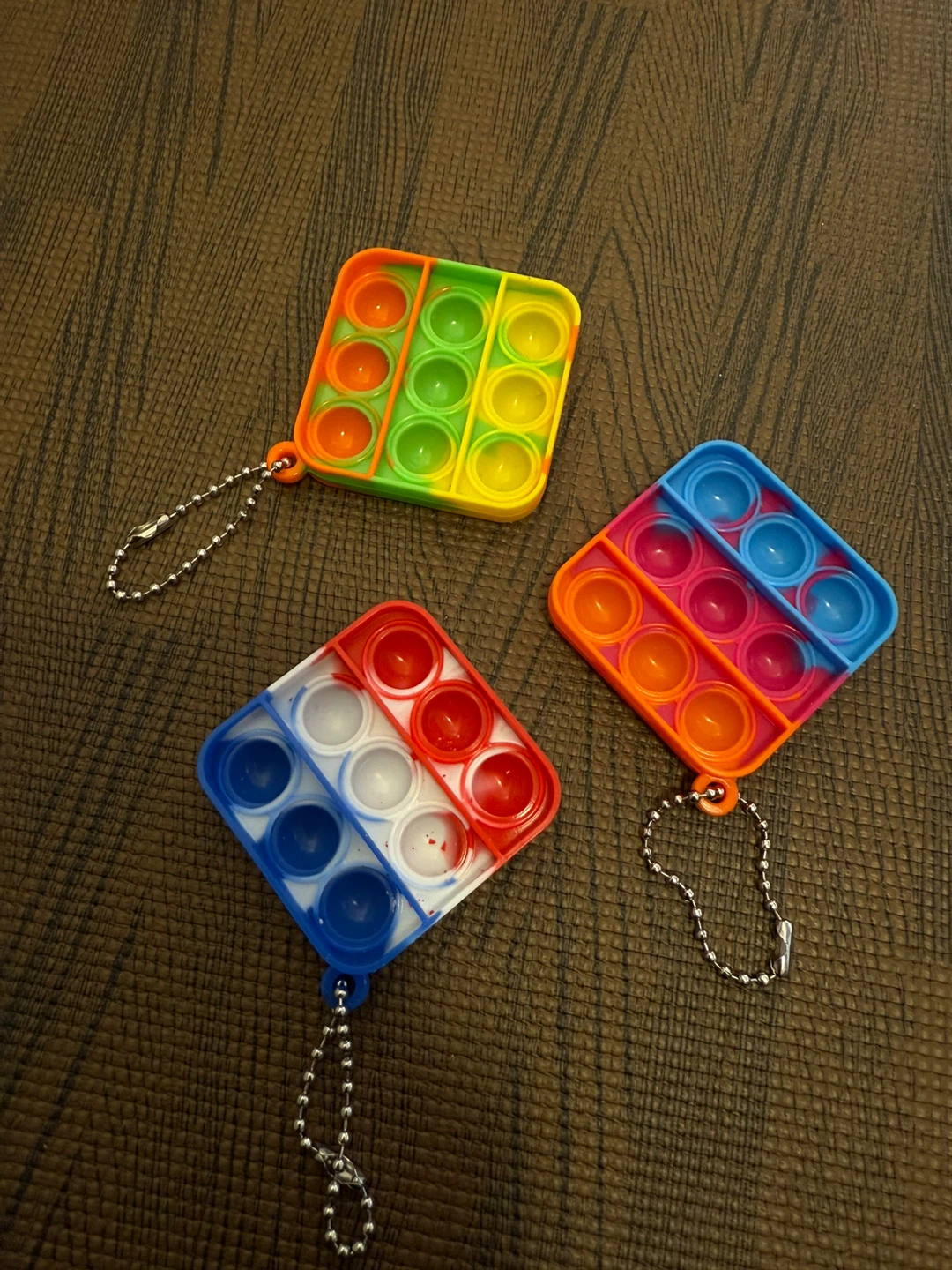 3 Pop It Fidget Toy Keychains - photo 2