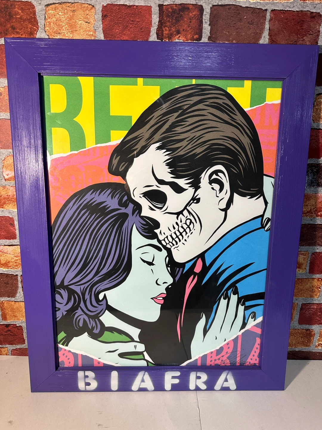 Framed Pop Art Print BETTER TOGETHER by BIAFRA
