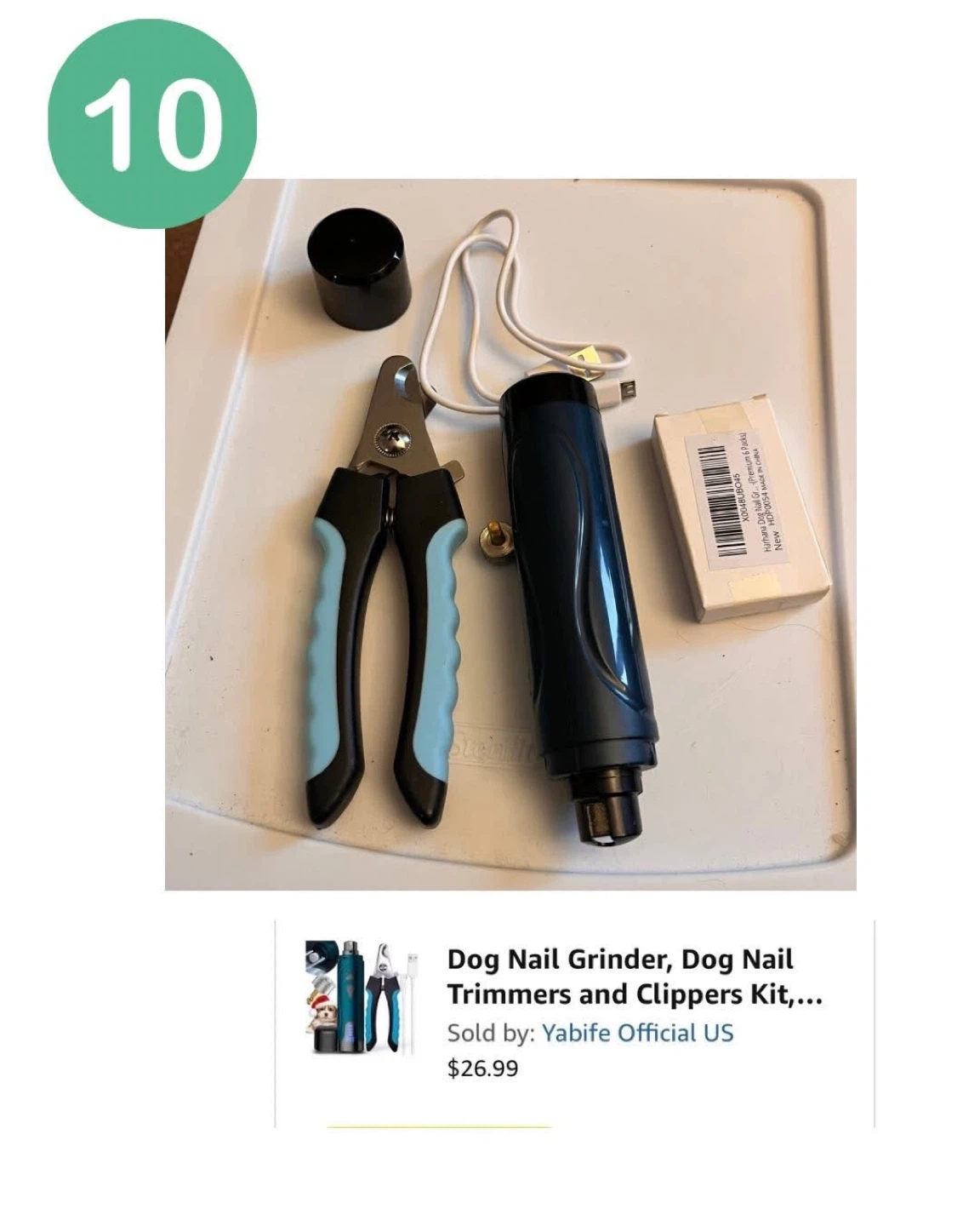 Dog Nail Grinder, Trimmers, and Clippers Kit
