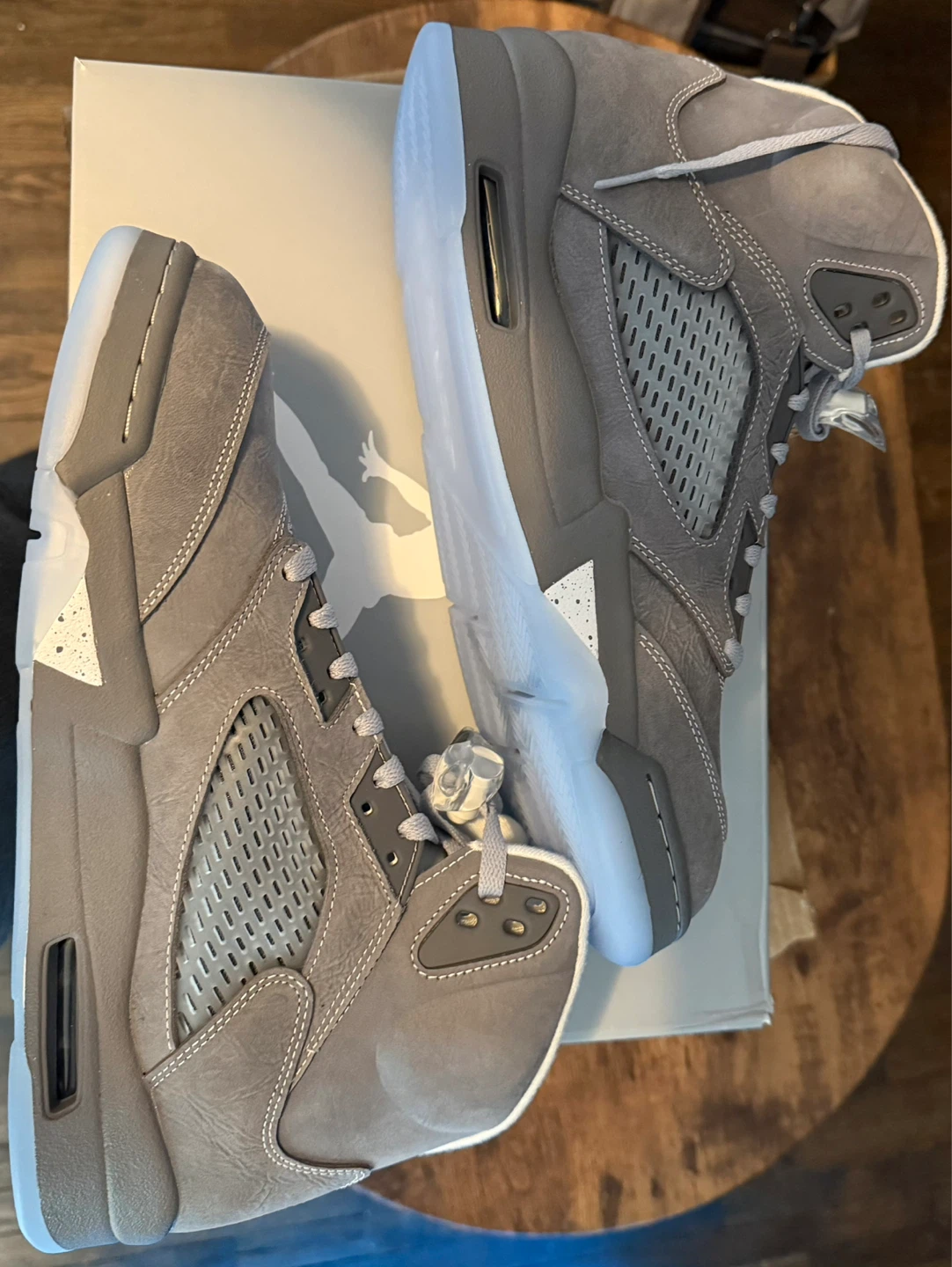 Air Jordan 5 Retro Wolf Grey Men's Shoes Size 12 - photo 4