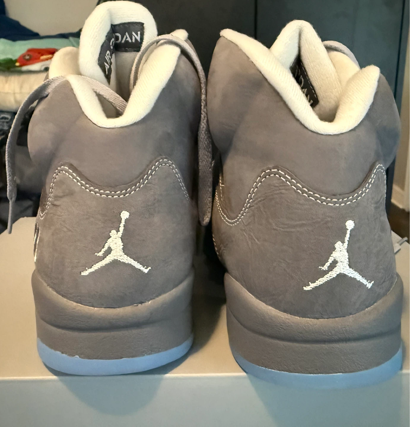 Air Jordan 5 Retro Wolf Grey Men's Shoes Size 12 - photo 3