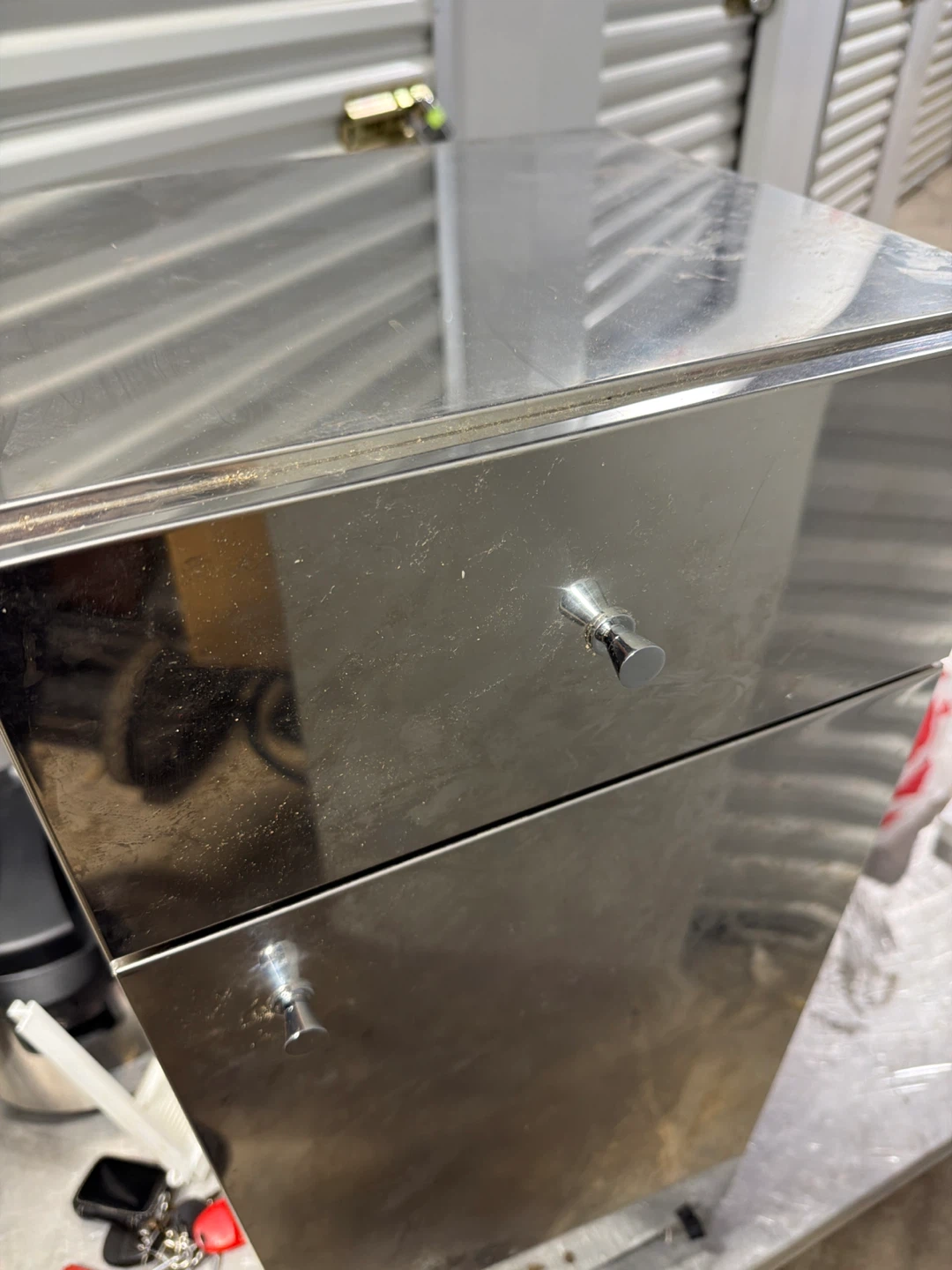 Stainless Steel Rolling Cabinet with 2 Drawers - photo 2