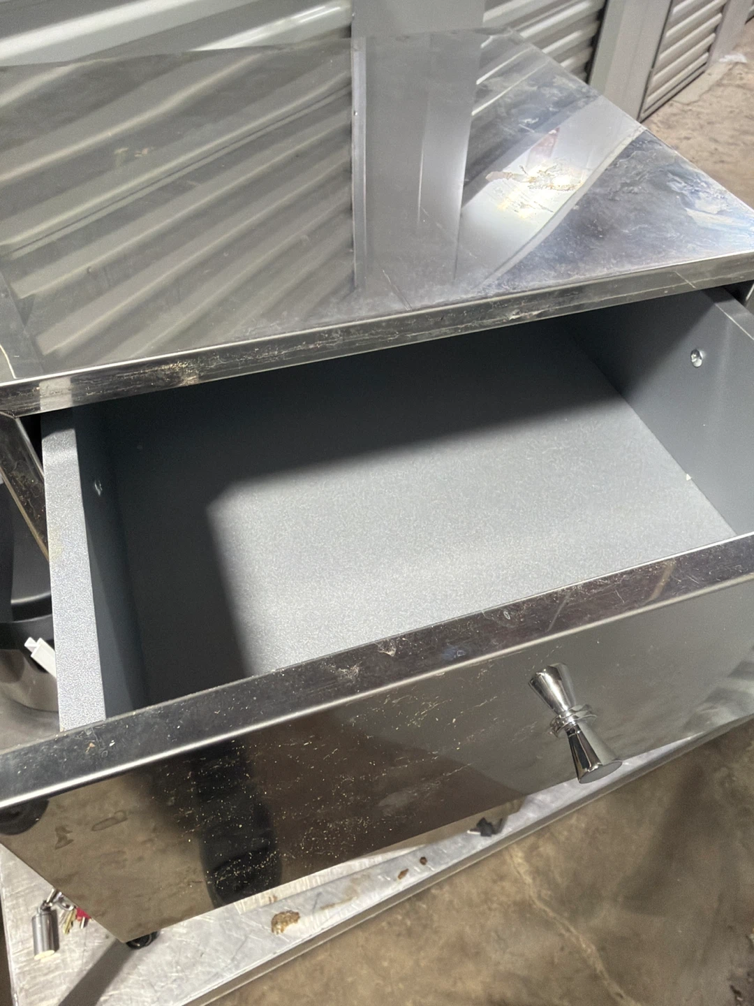 Stainless Steel Rolling Cabinet with 2 Drawers - photo 3