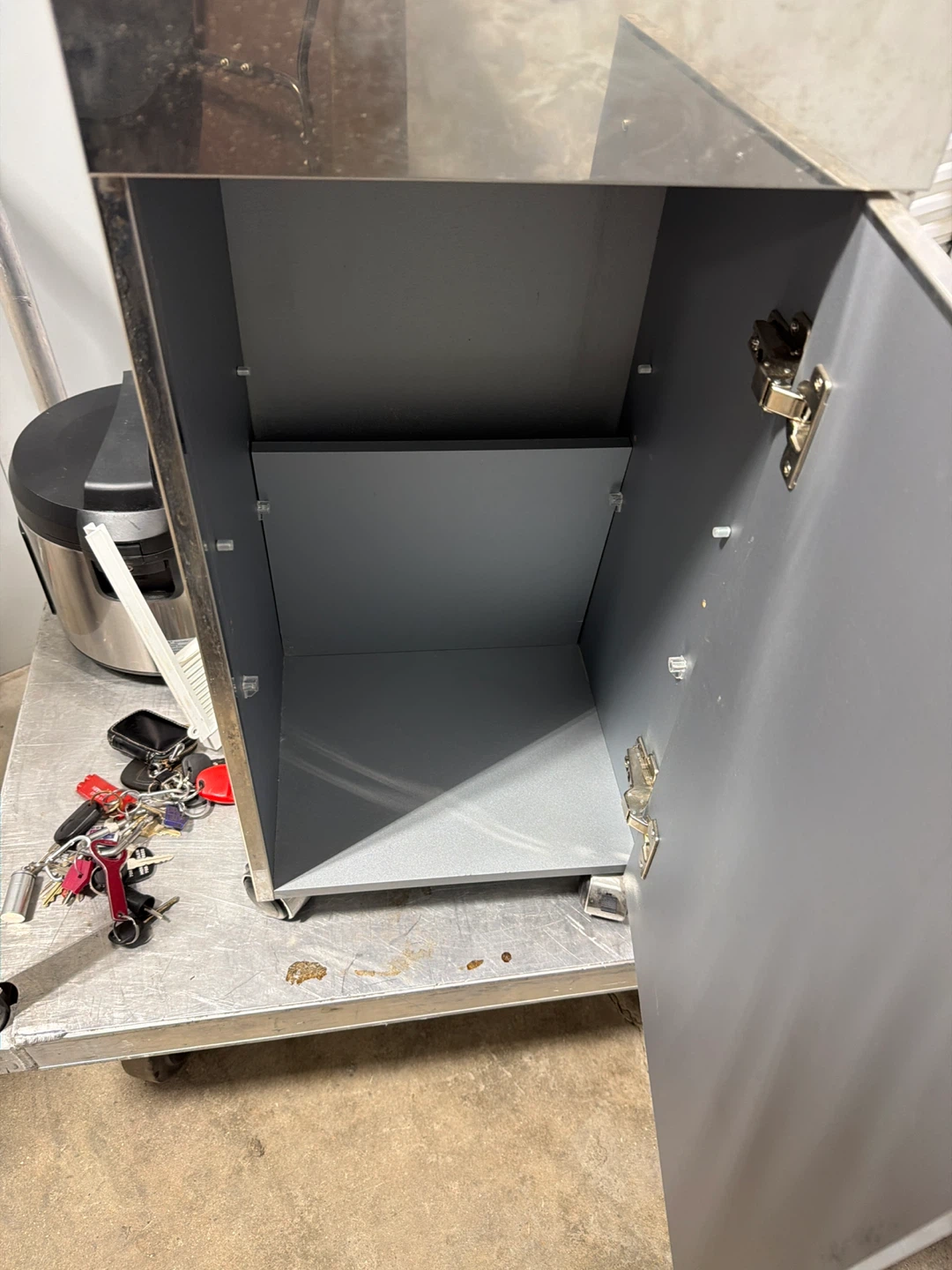 Stainless Steel Rolling Cabinet with 2 Drawers - photo 4