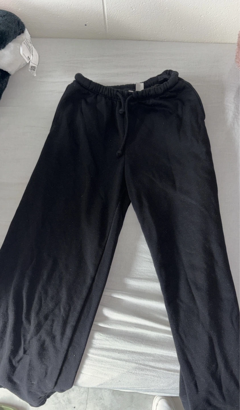 H&M wide leg black pants