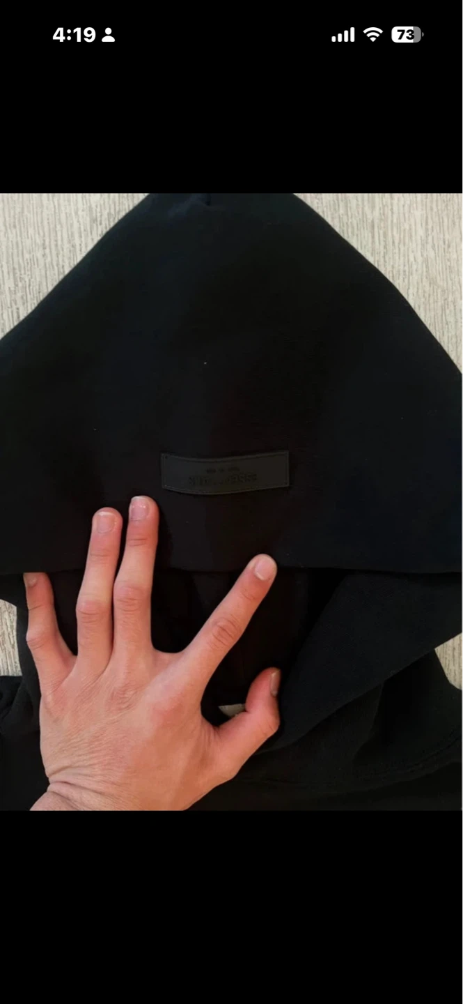 Fear of God Essentials Hoodie Black - photo 4
