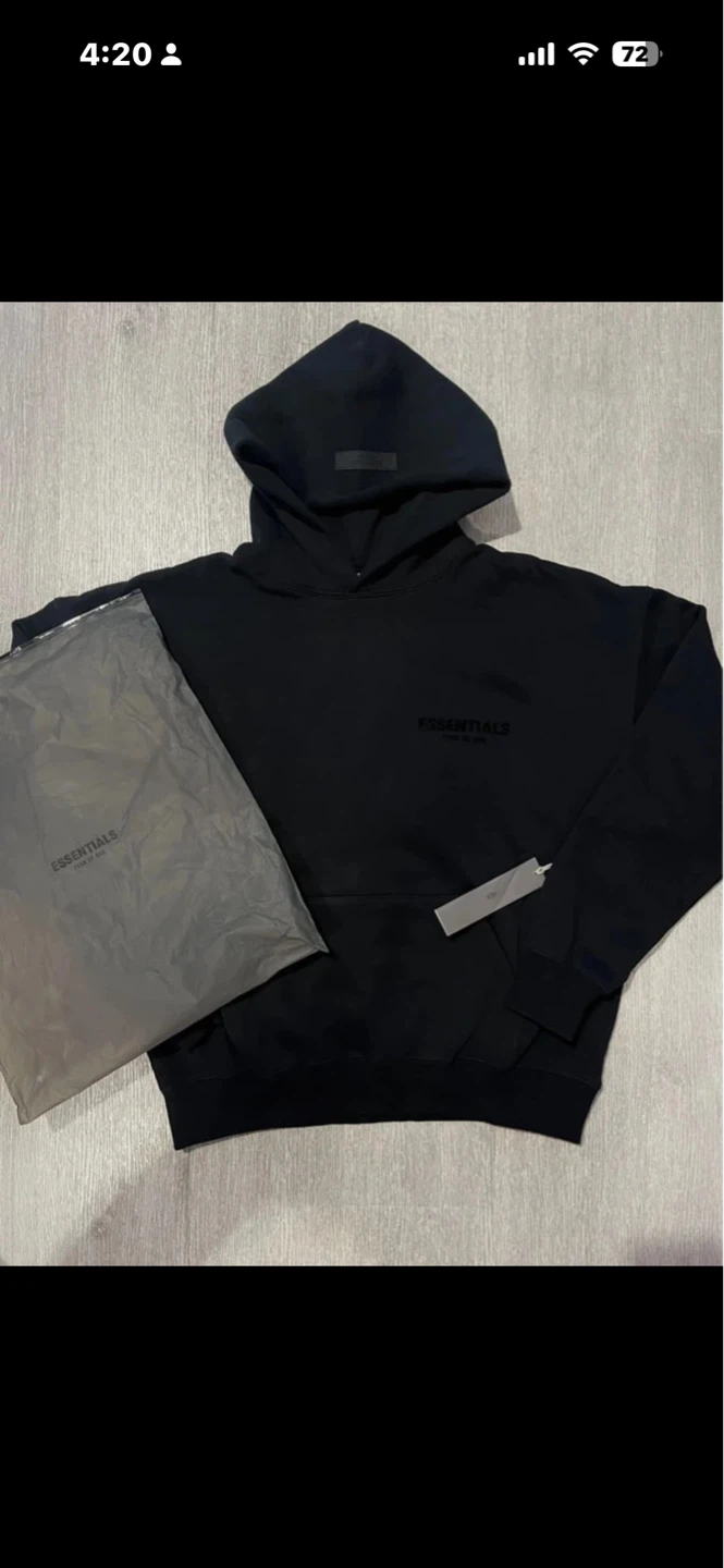 Fear of God Essentials Hoodie Black