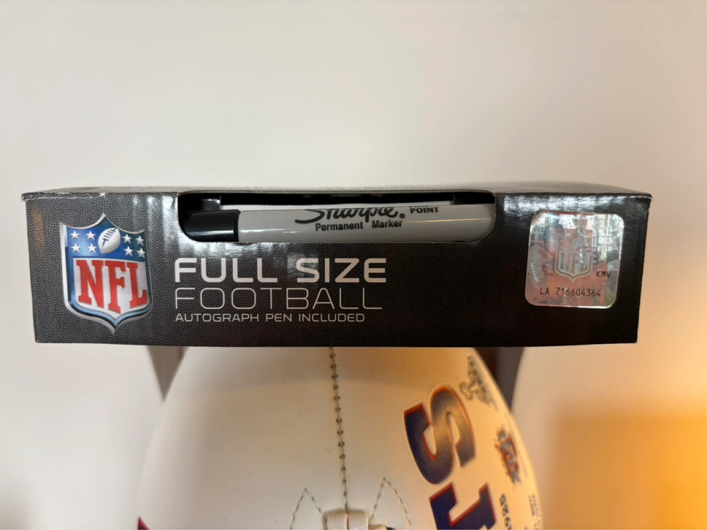 New York Giants Full Size Autographed Football with Sharpie Pen - photo 5