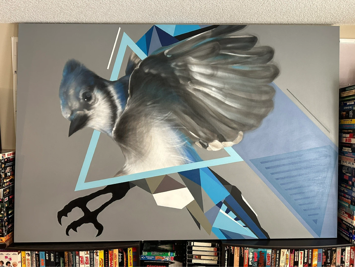 Blue Jay Painting By Calgary Artist Toner 2015 6’x4’