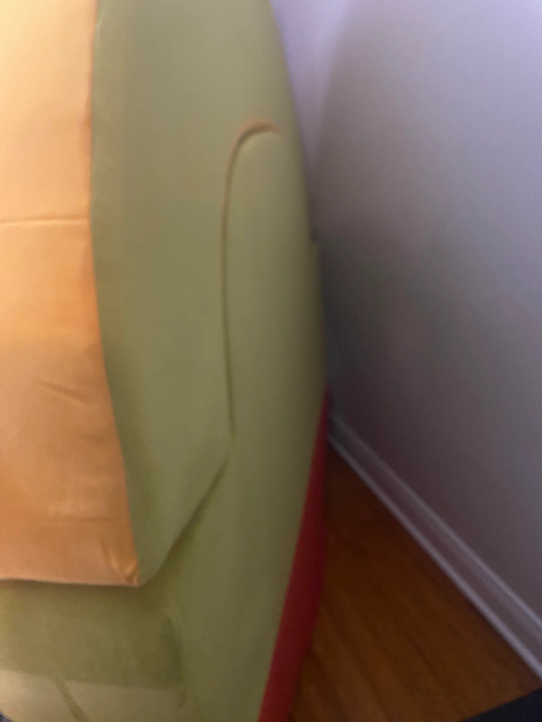 Large Round Red and Yellow Accent Pillow/Cushion - photo 3