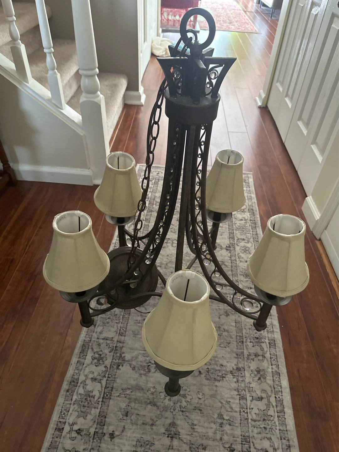 5-Light Chandelier with Bell Shades