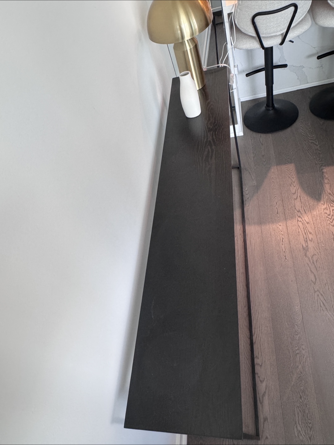 Black Console Table with Metal Frame - photo 4