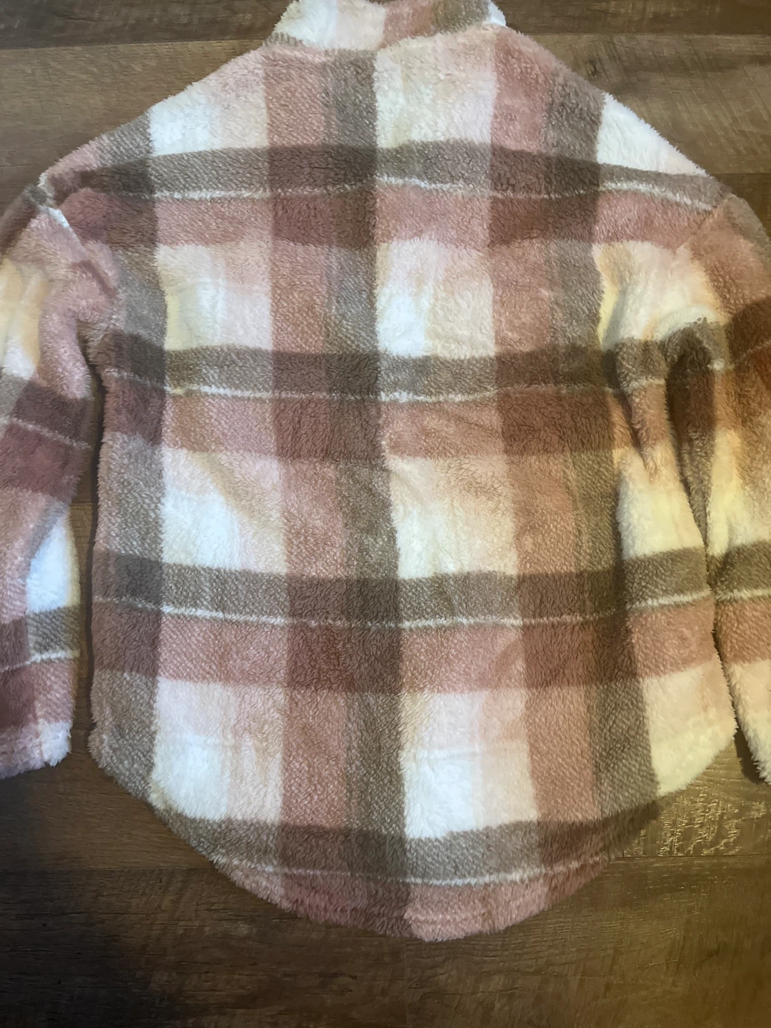 Women's Plaid Fleece Sherpa Shacket 🌱 - photo 2