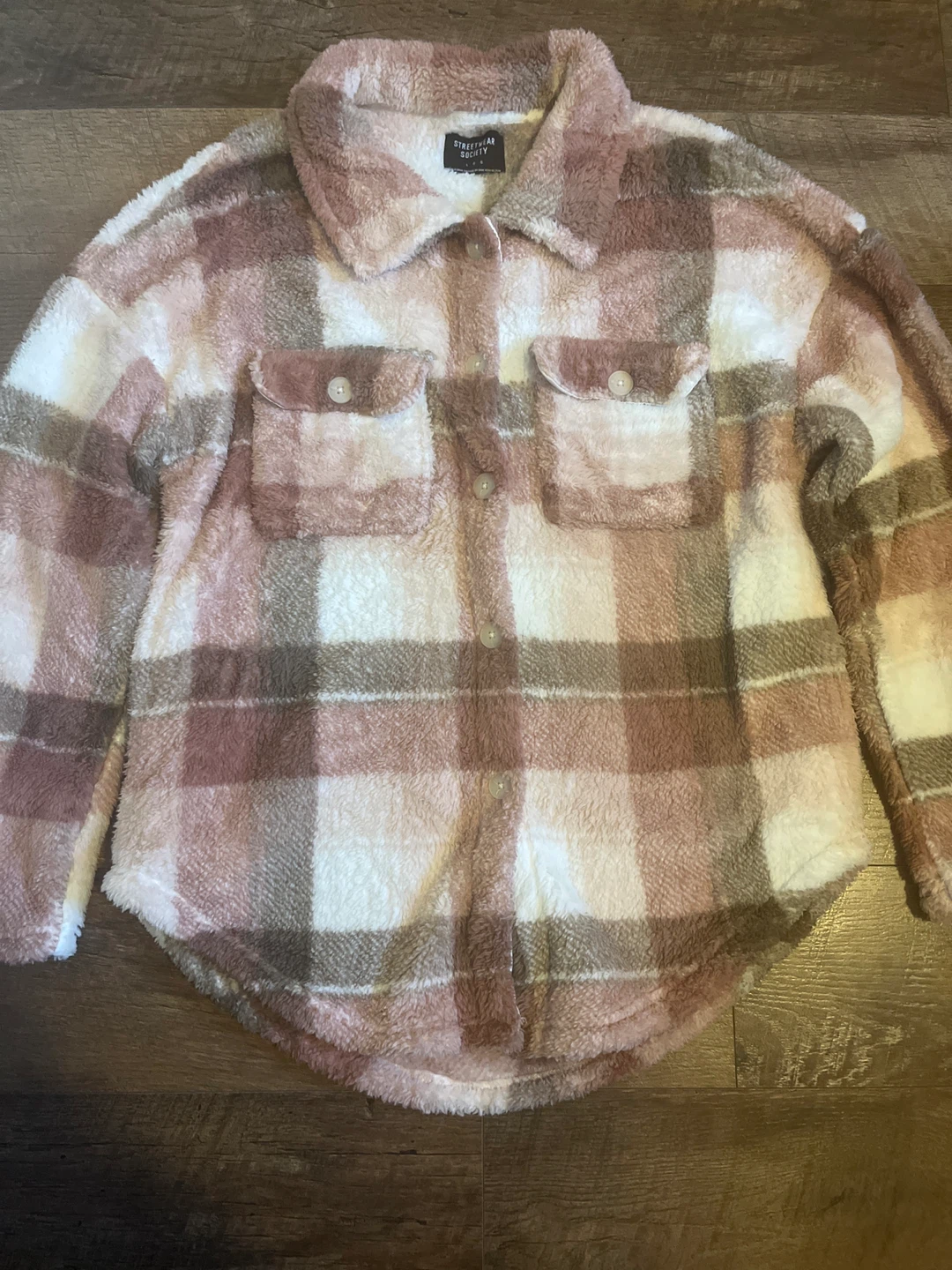Women's Plaid Fleece Sherpa Shacket 🌱