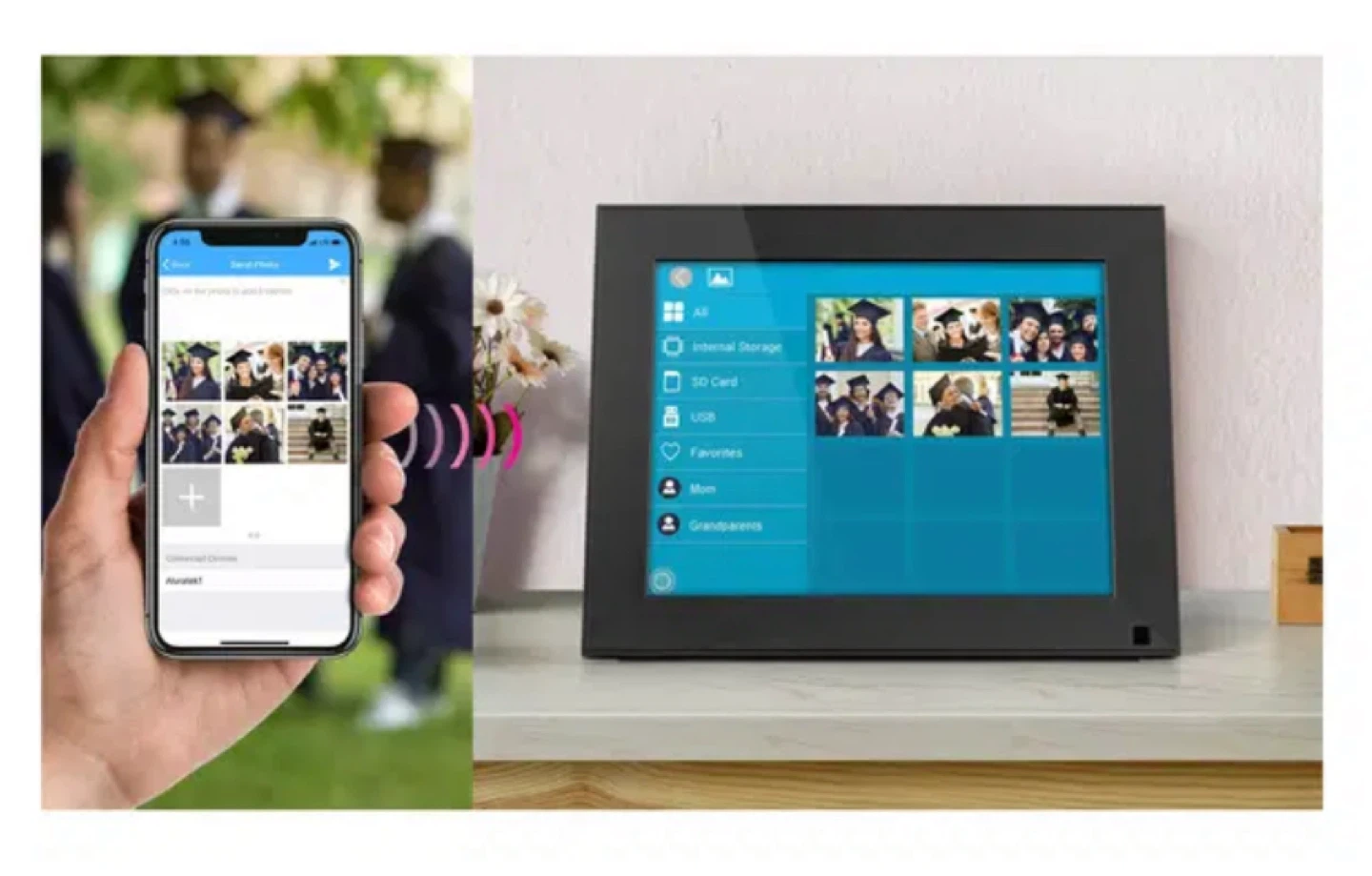 Aluratek Wi-Fi Digital Photo Frame - photo 3