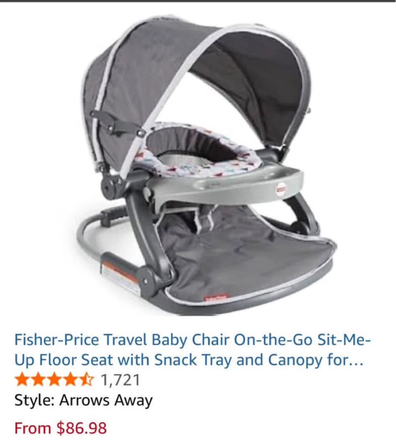 Fisher-Price Travel Baby Sit-Me-Up Floor Seat