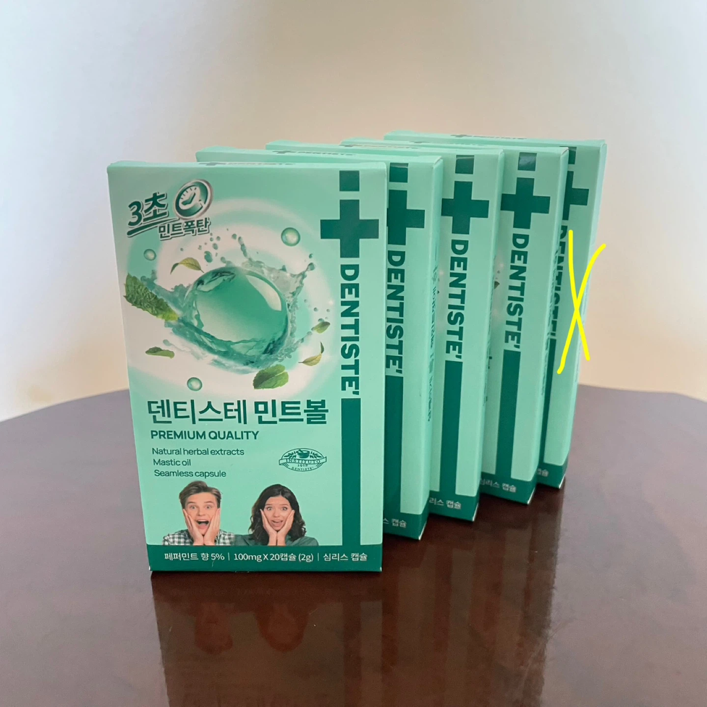 Korean Dentiste breathcare mintball 4 box