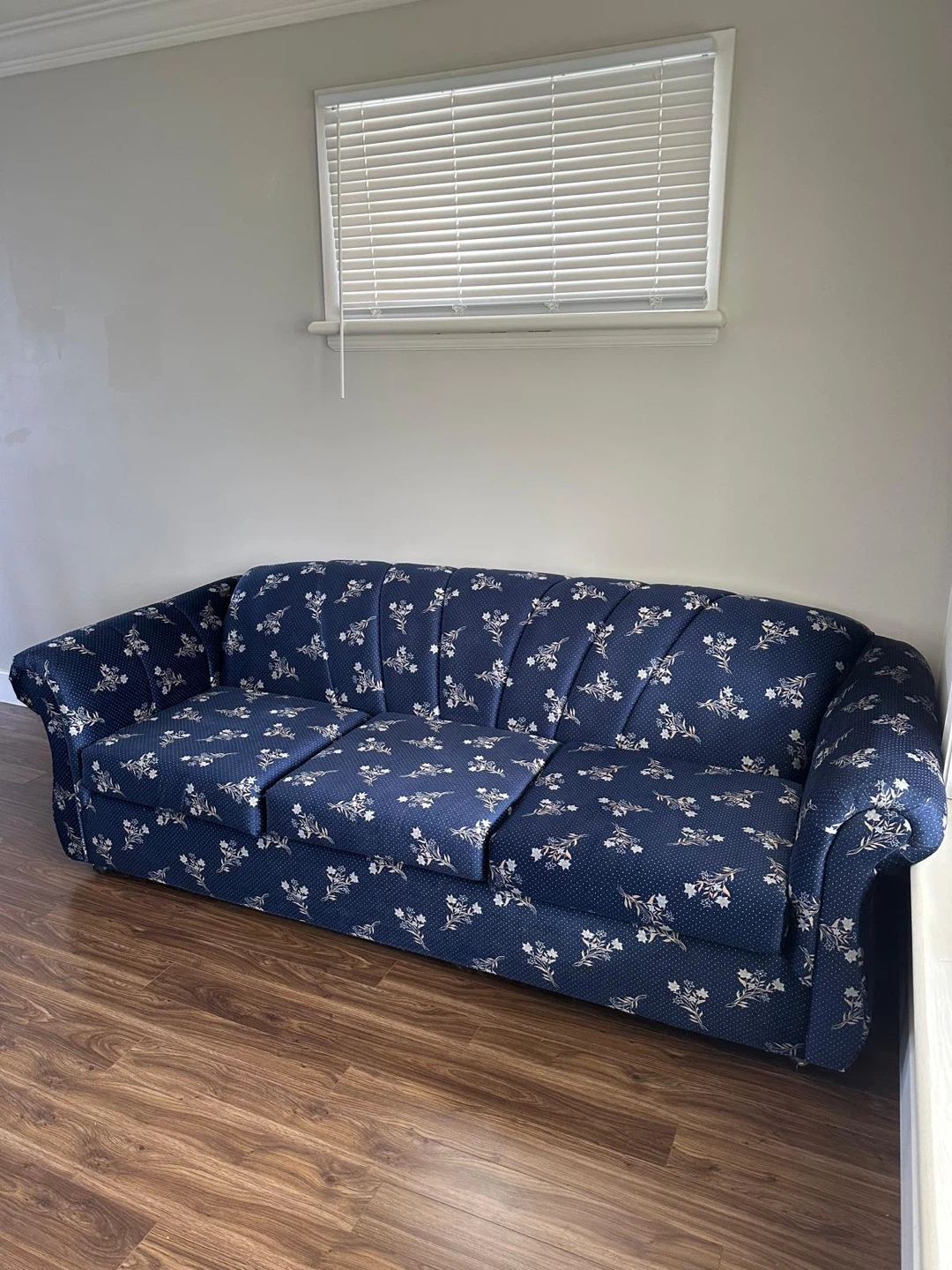 Blue Floral Loveseat Sofa