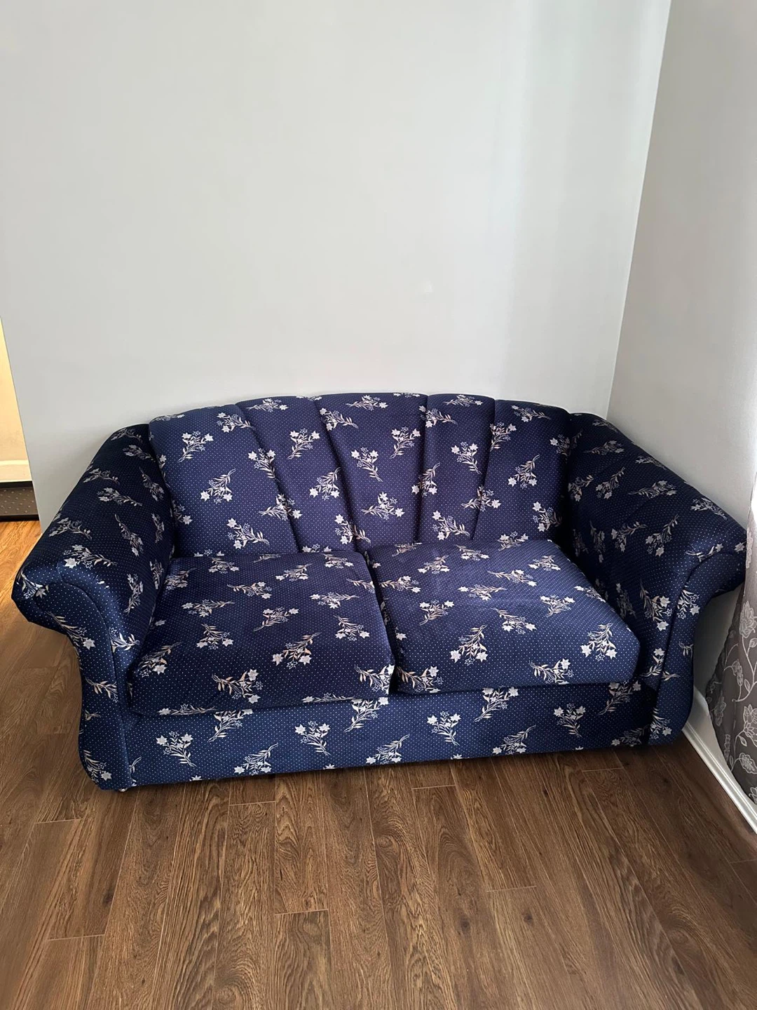 Blue Floral Loveseat Sofa - photo 4
