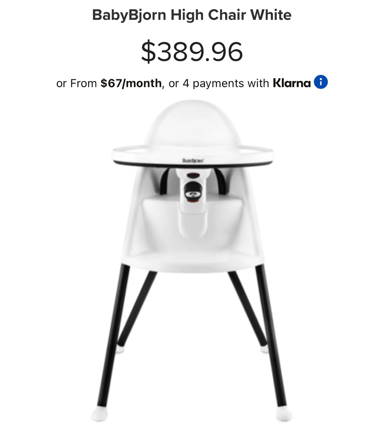 BabyBjörn High Chair - White - photo 3