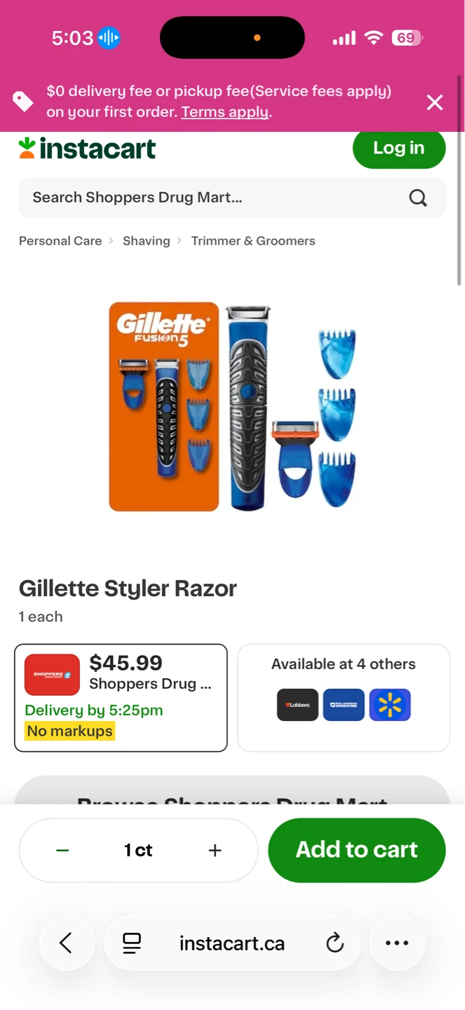 Gillette Fusion 5 Styler Razor with Attachments