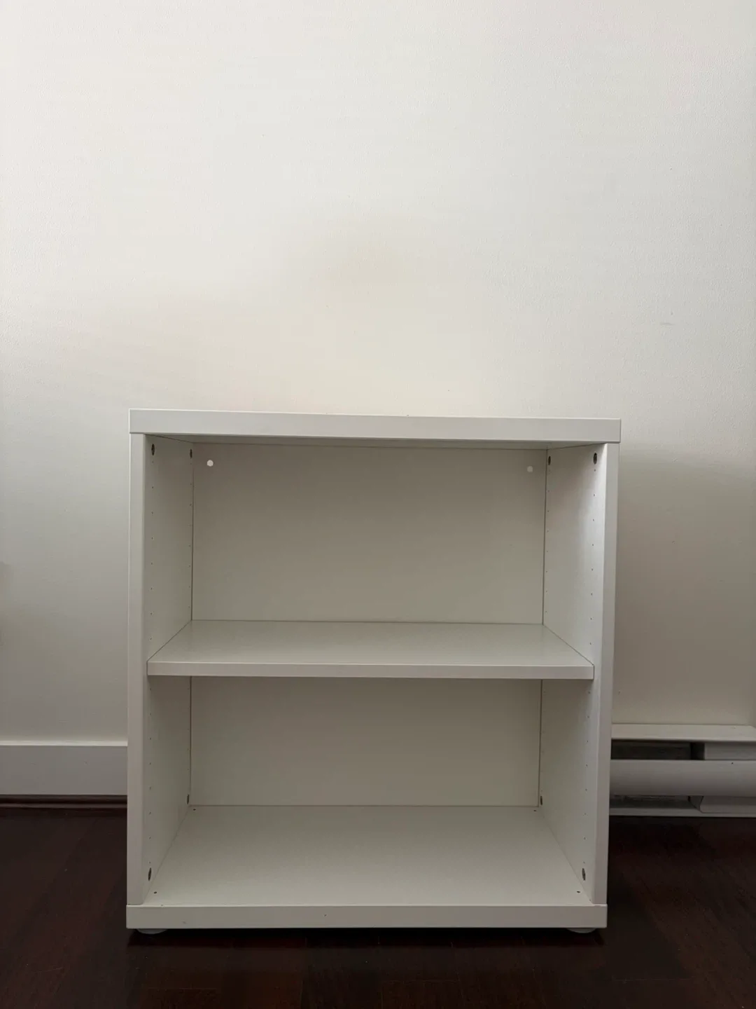 White Two-Shelf Bookcase