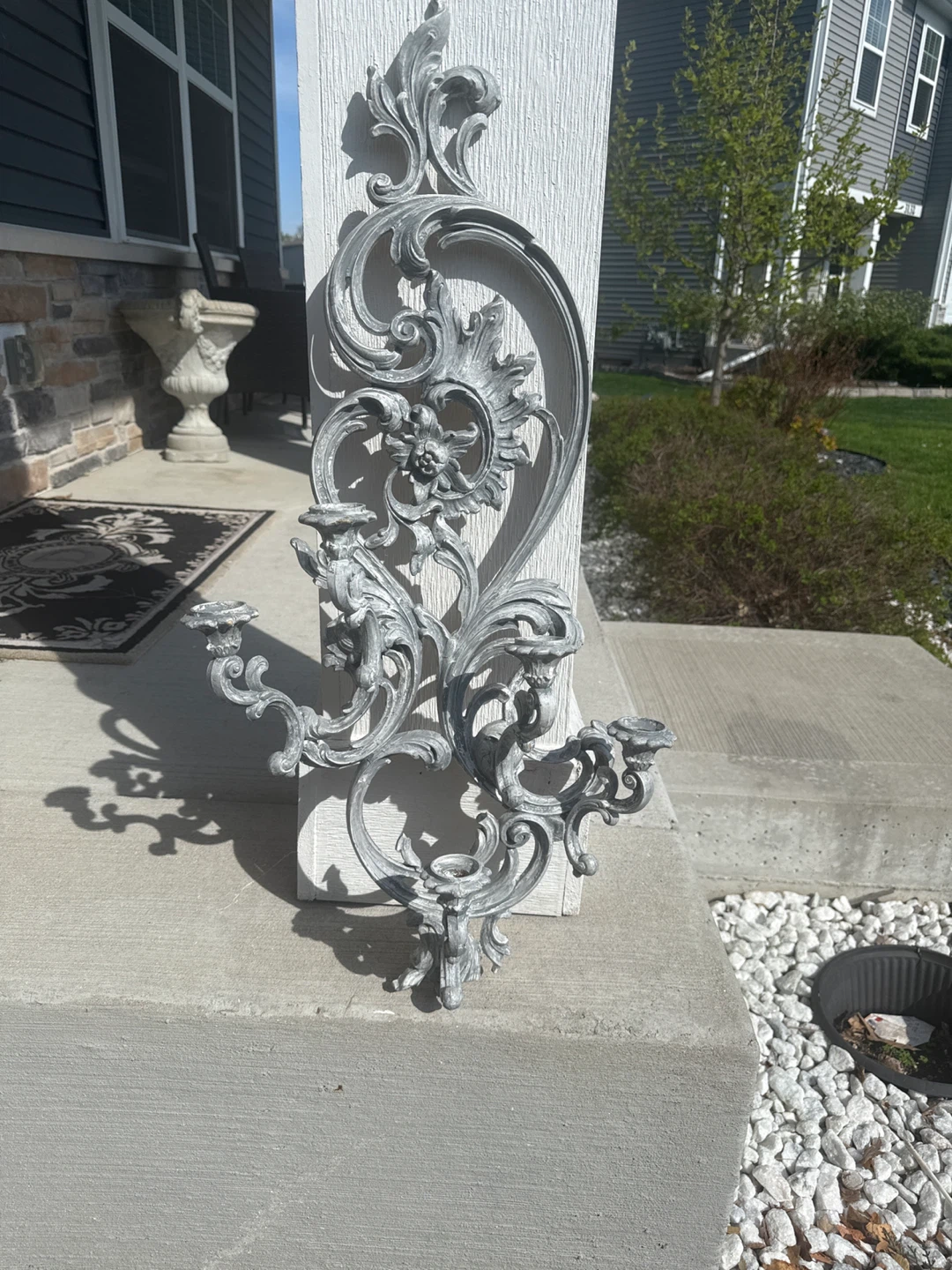 Ornate Wall Sconce Candlestick Holder