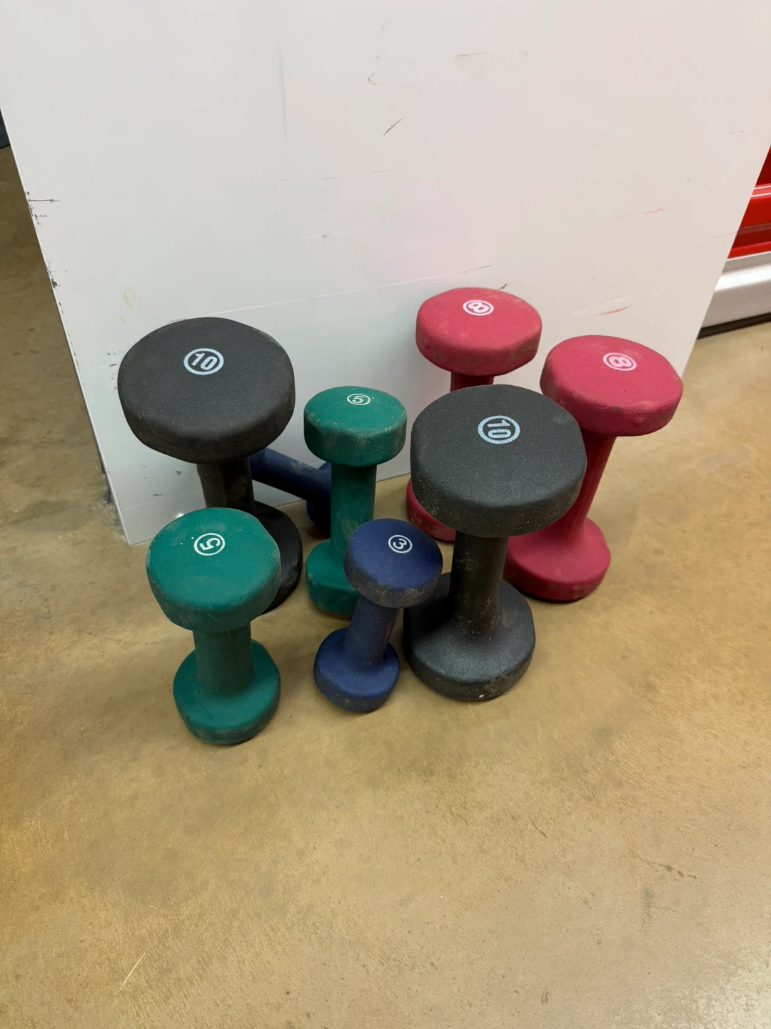 Set of Dumbbells - 3, 5, 8, 10 lbs