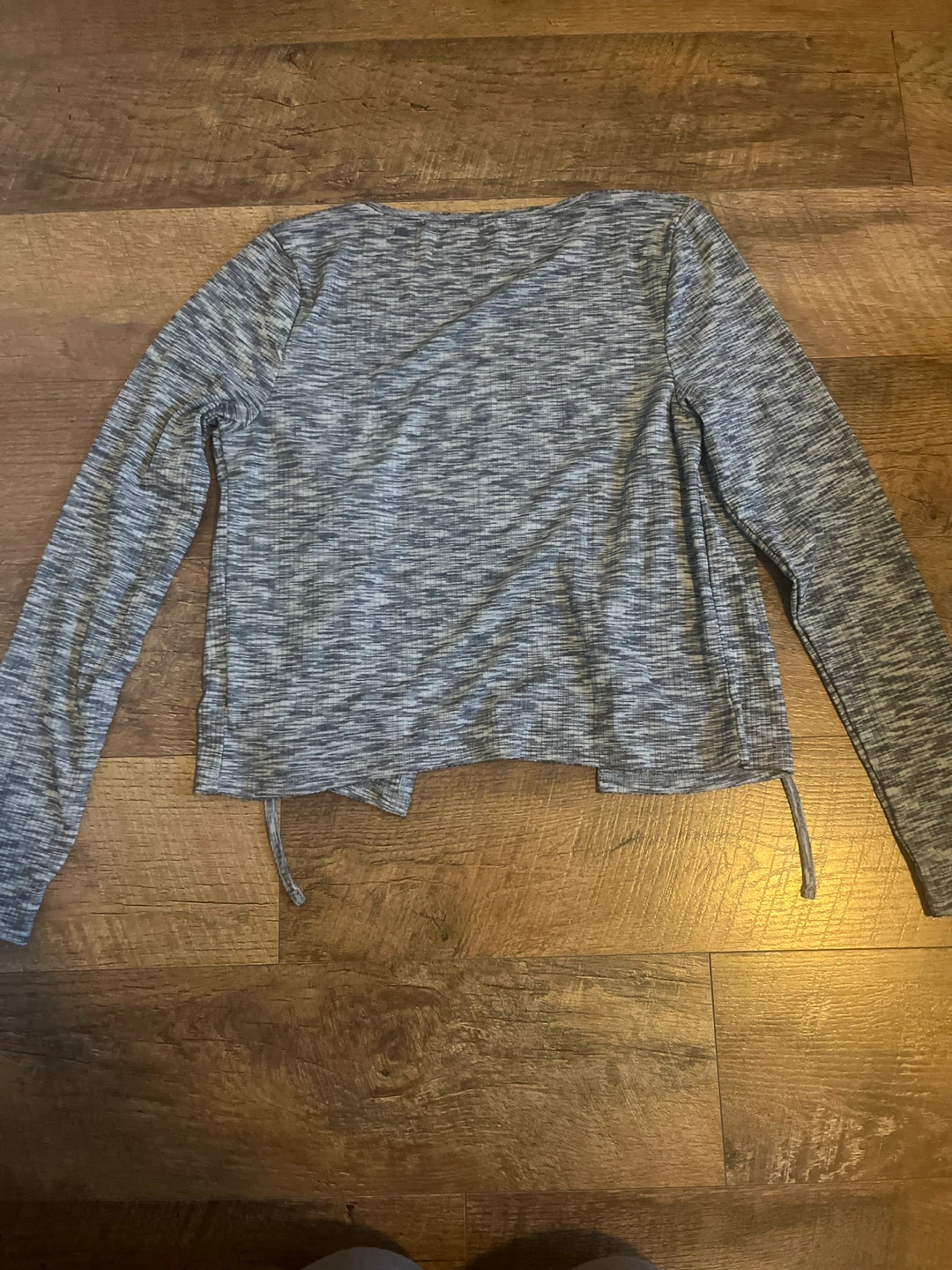 Grey Marled Tie-Front Cardigan🌱 - photo 2