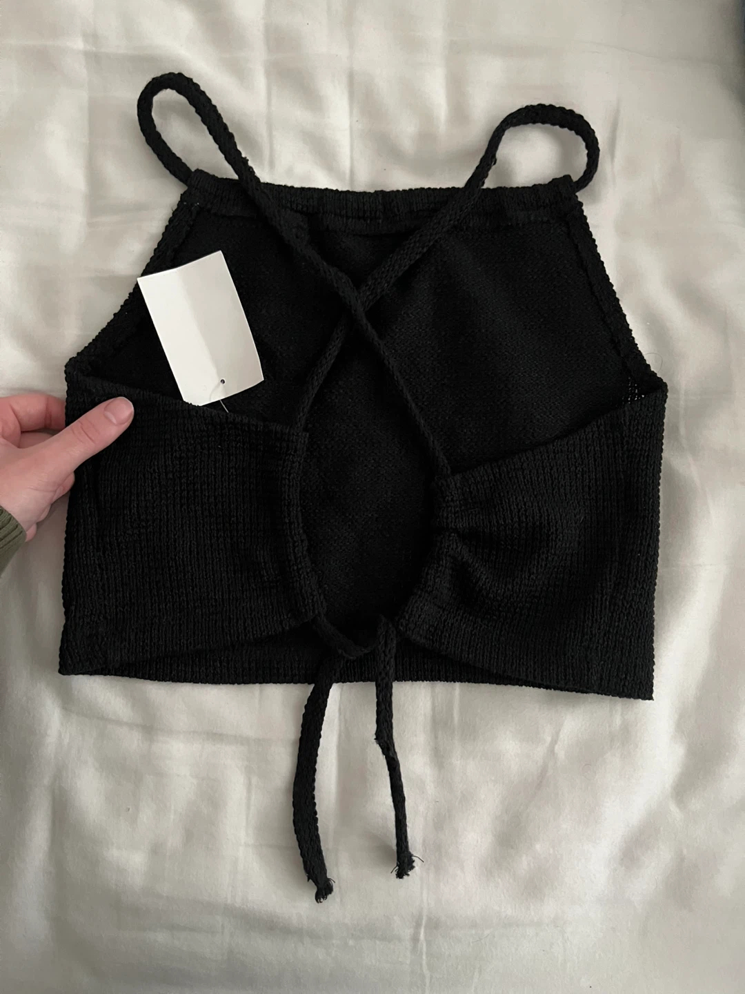 🆕Black Halter Neck Crop Top - photo 2