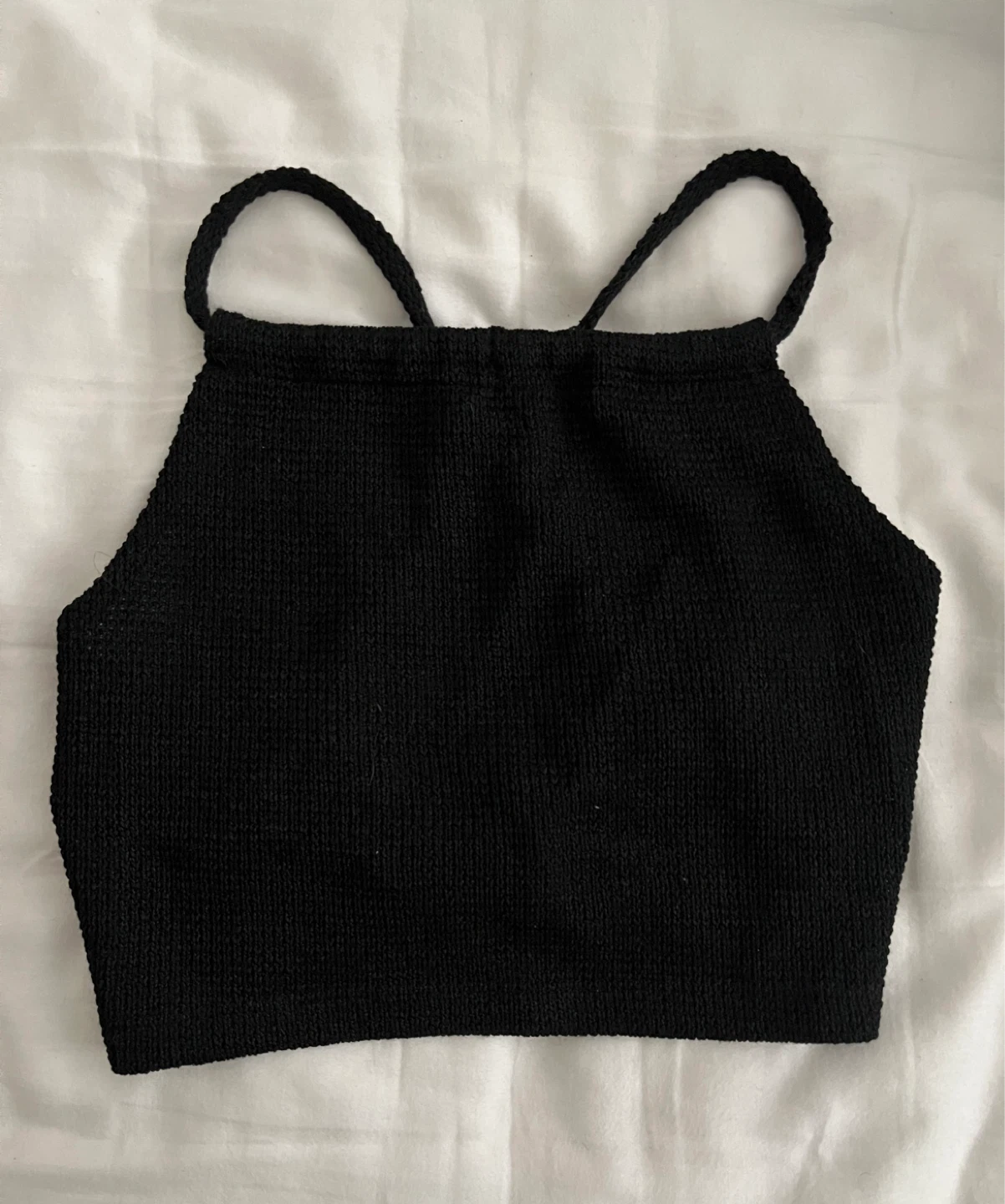 🆕Black Halter Neck Crop Top