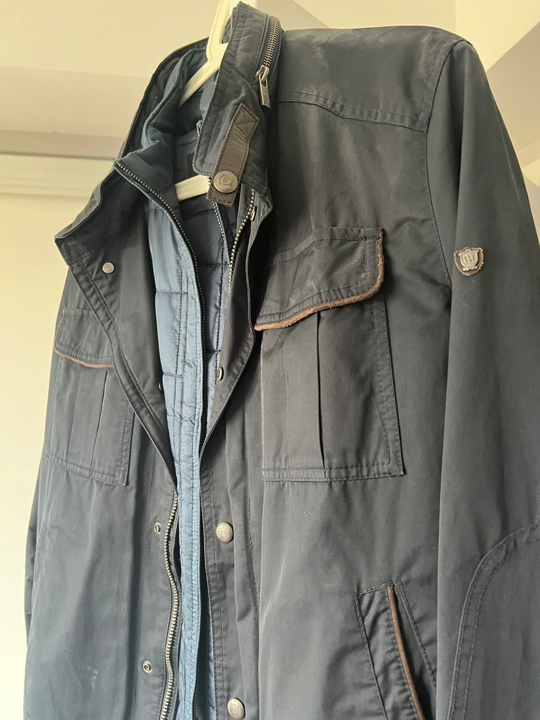 Massimo Dutti Navy Blue Jacket with Inner Vest - photo 2