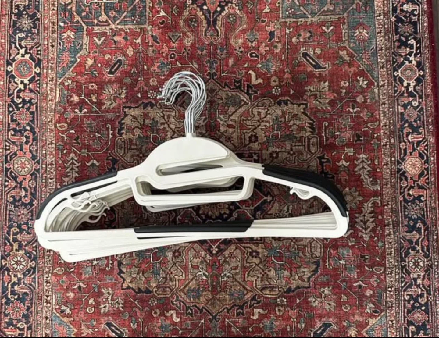 White Hangers with non slip  Grips-  15 for $5
