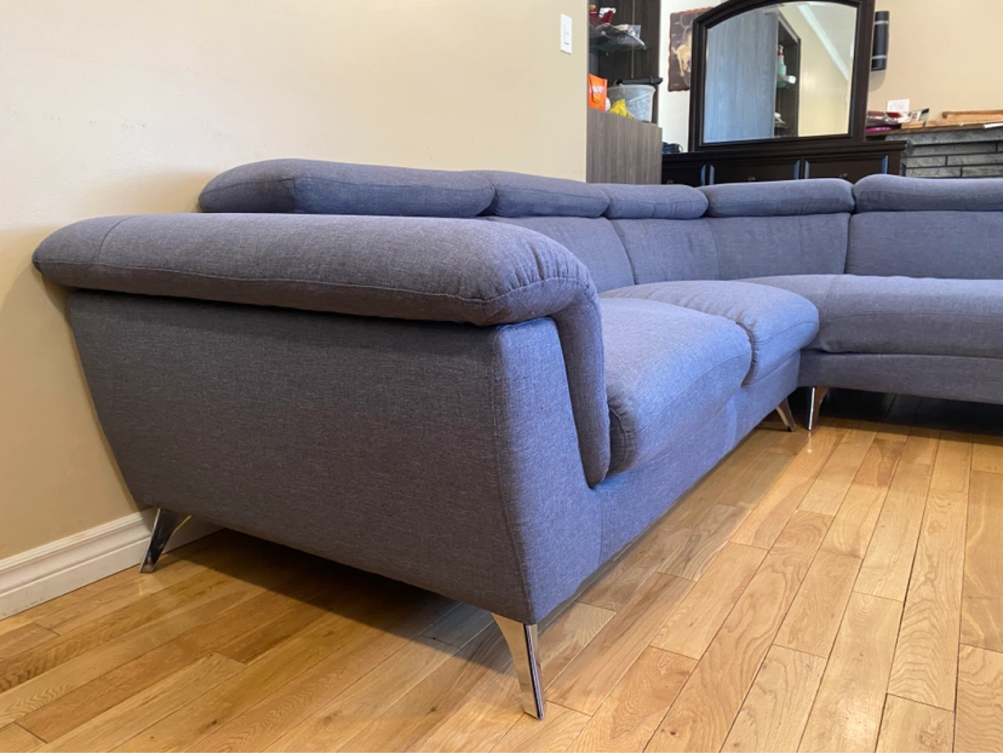 Modern Grey Sectional Sofa with Right Chaise (CAN DELIVER) - photo 4